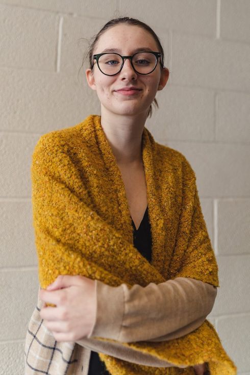 Teen happy with glasses